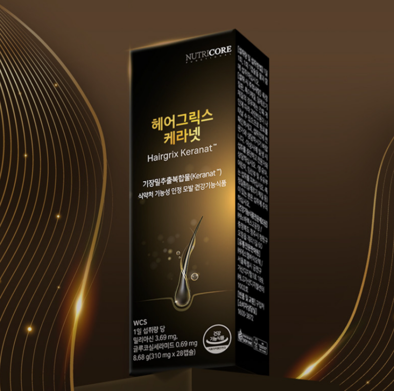 뉴트리코어 헤어그릭스 케라넷 42정, 모발 윤기탄력 개선